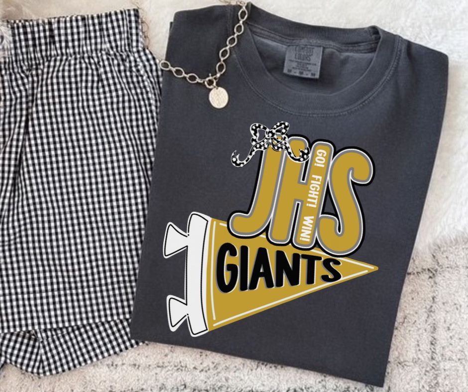 Giants - JHS/Vegas Gold/Black (Spirit Pennant Mascots) - DTF