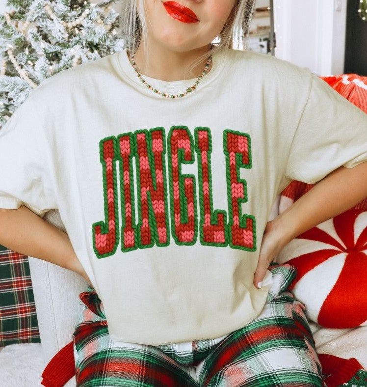 Jingle Checkered (Faux Yarn) - DTF