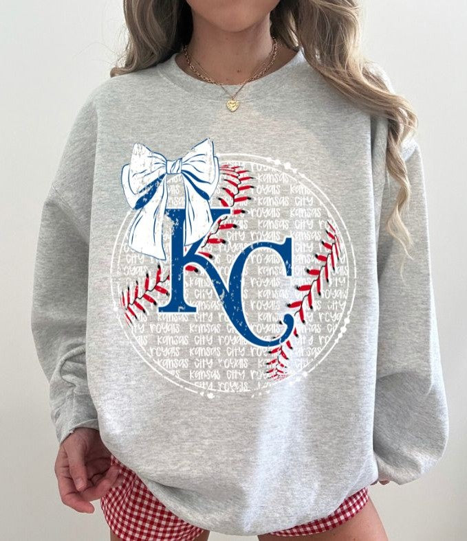 Royals (Baseball Bow Typography) - DTF