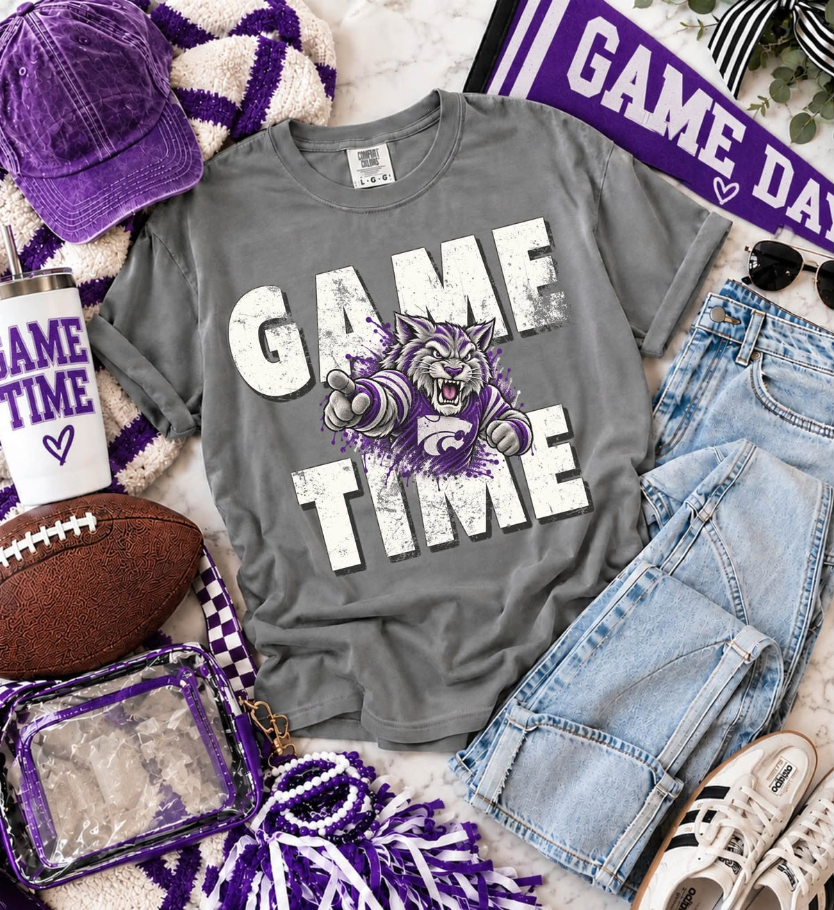 Kansas St (Distressed Game Time Mascots) - DTF
