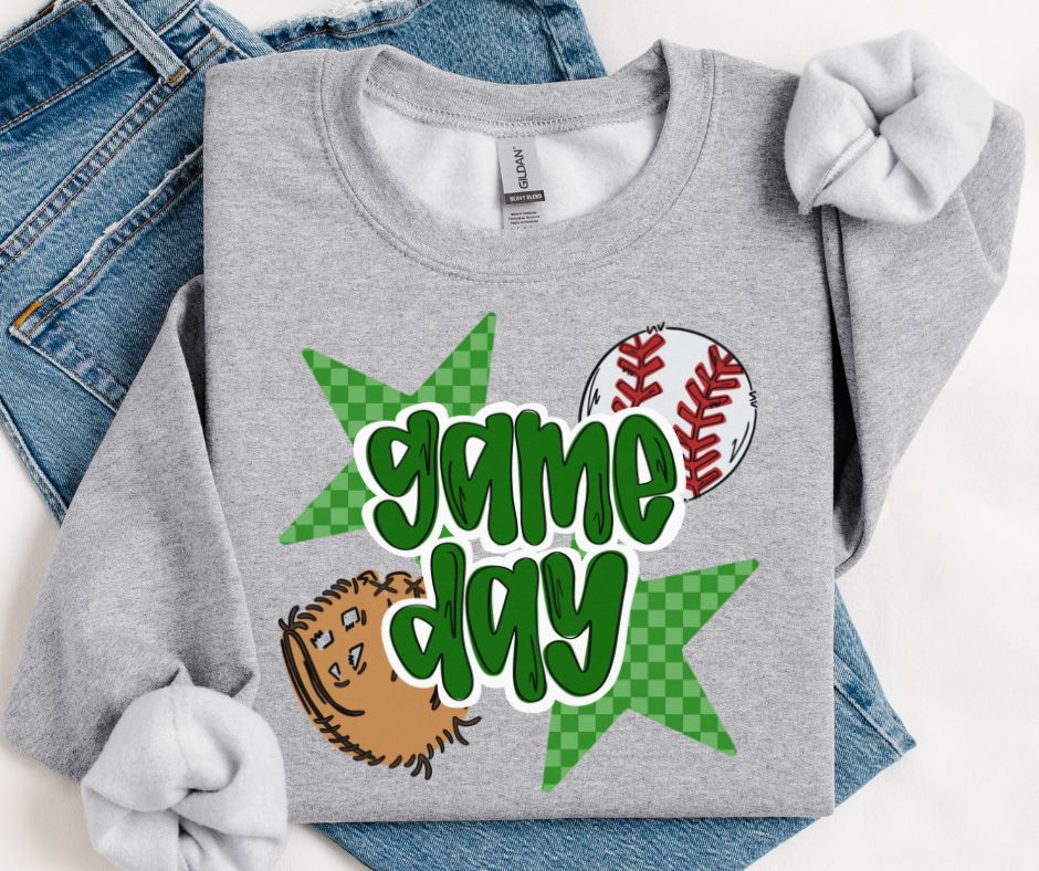 Game Day Baseball (Kelly Green)- DTF