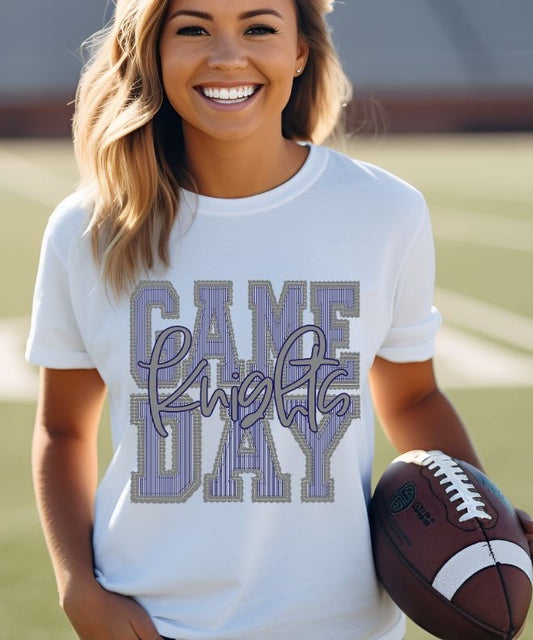 Knights - Navy/Gray (Prepster Game Day Mascot) - DTF