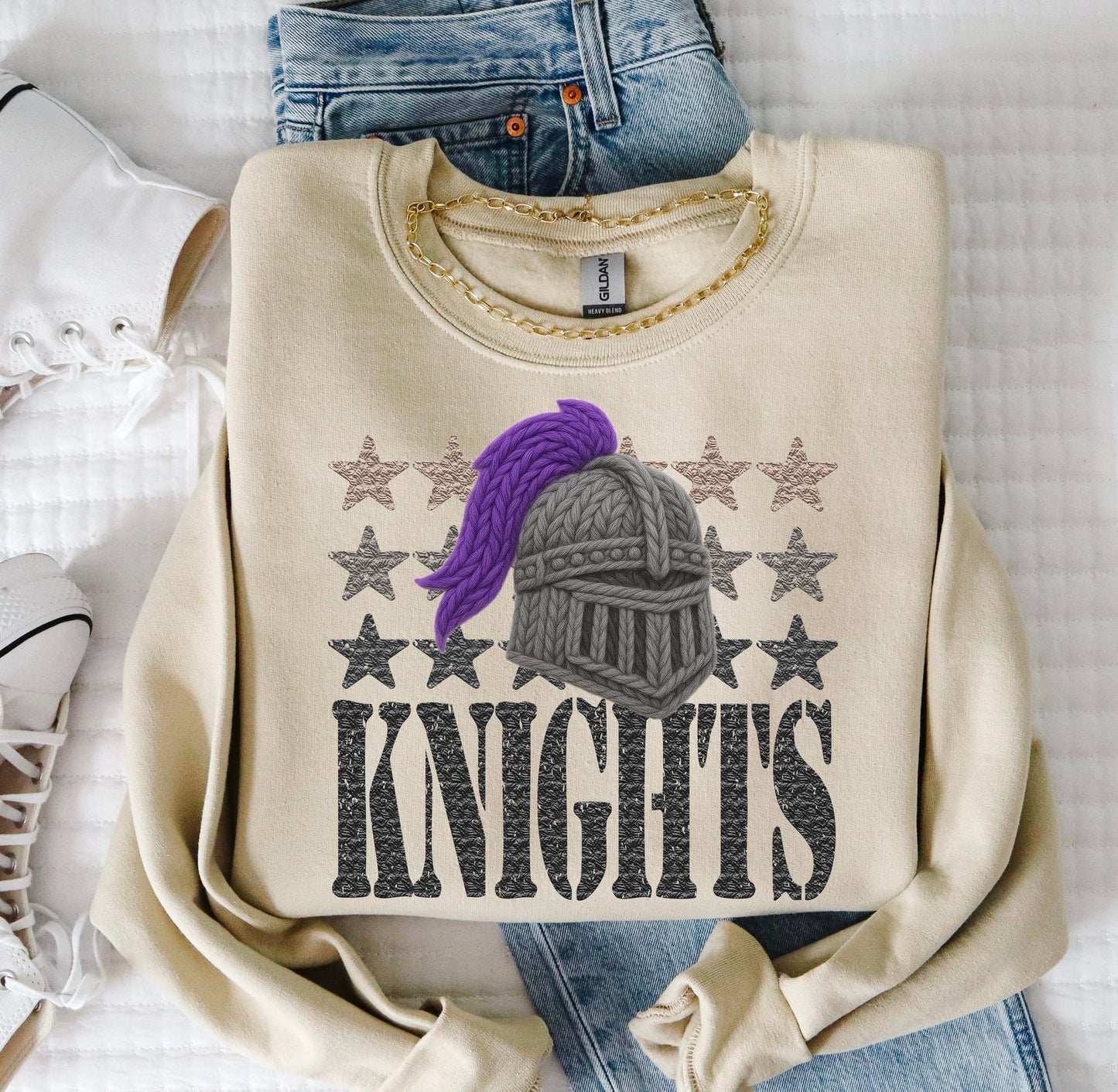 Knights (Faux Yarn and Stars Mascot) - DTF