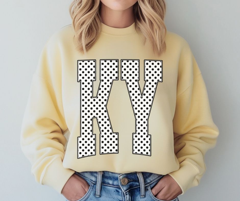 KY (Blk/White Polka Dot States) - DTF