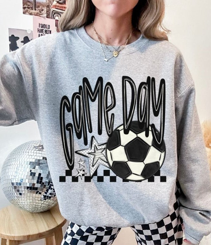 Game Day Stars (Soccer - Light Grey) - DTF