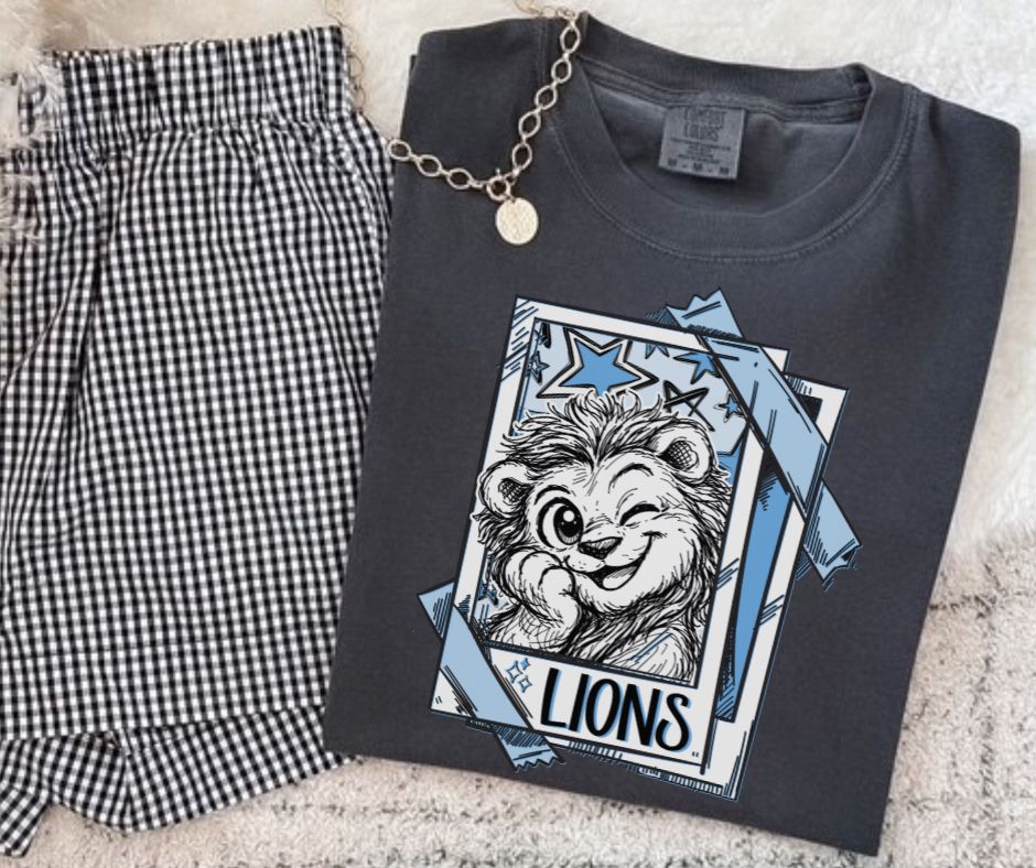 Lions - Columbia Blue (Cutie Patootie Mascots) - DTF