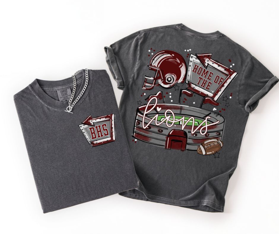 Lions - BHS/Maroon (Home of the Stadium Mascots) - DTF