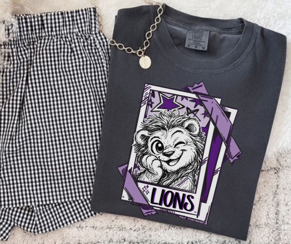 Lions - Purple (Cutie Patootie Mascots) - DTF