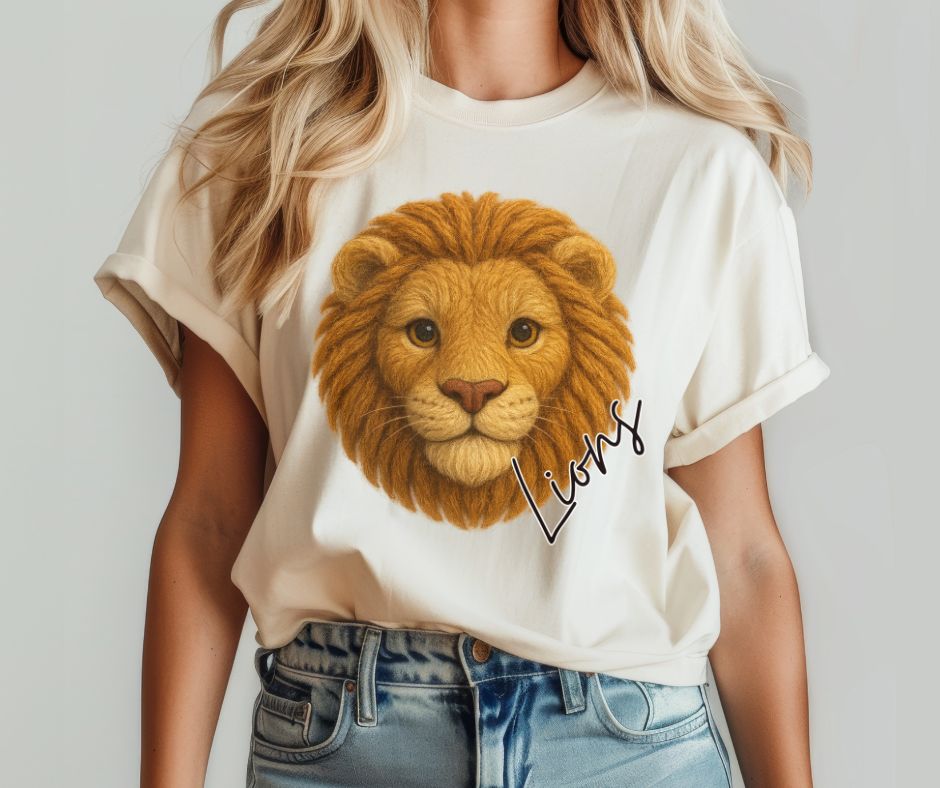 Lions (Faux Yarn Mascot) - DTF