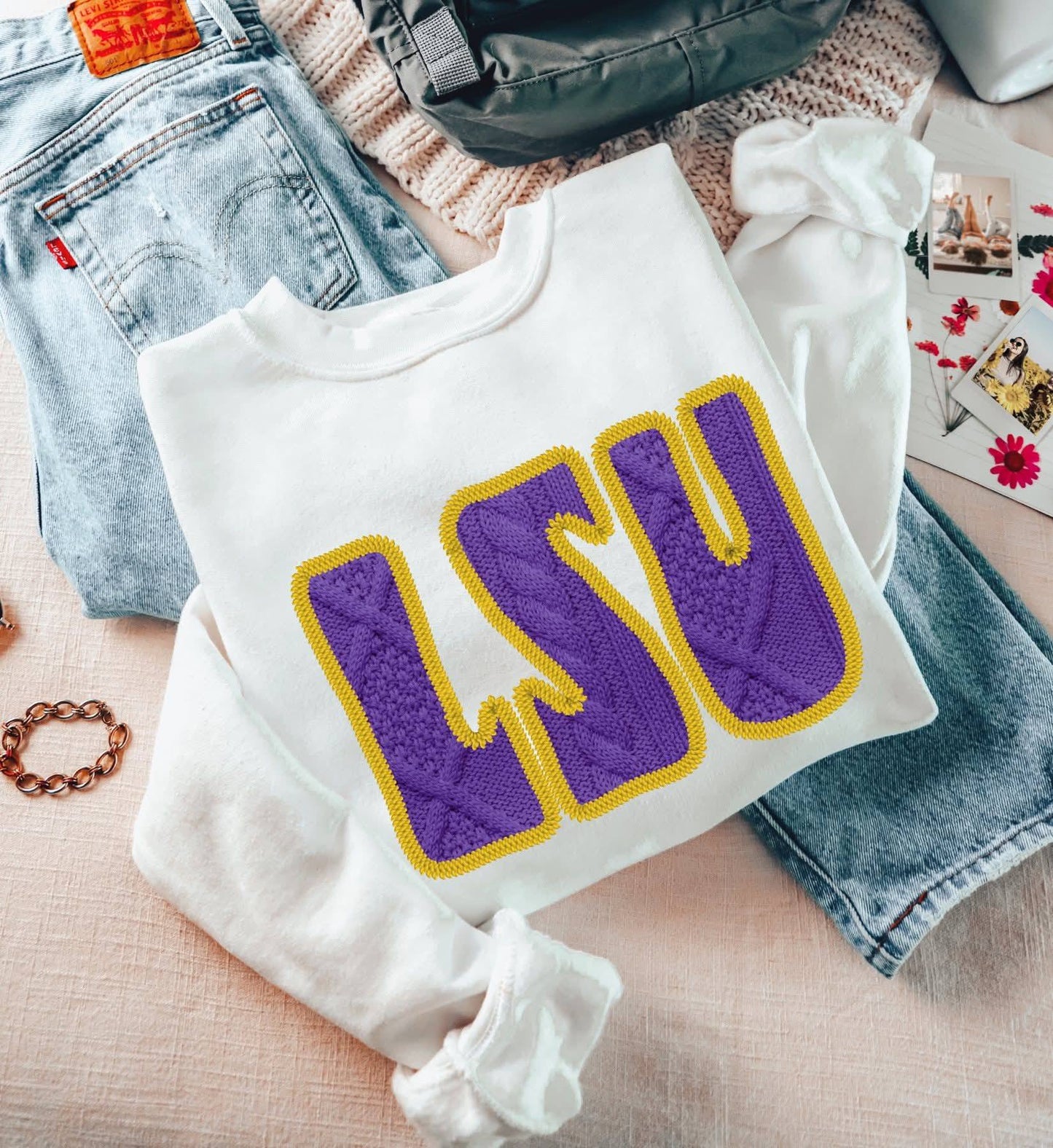 Louisiana State (Sweater Patch Teams) - DTF