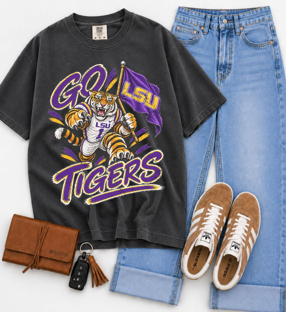 Louisiana (Vintage Distressed Go Mascots) - DTF