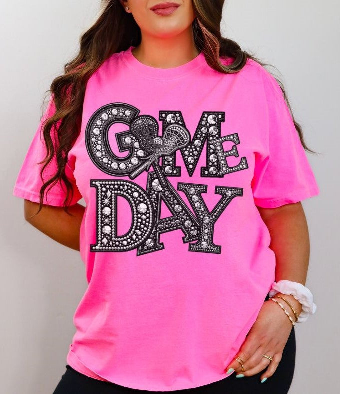 Lacrosse (Game Day Faux Rhinestones) - DTF