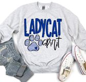 Team Go Spirit Ladycat (Paw Print - Royal Blue) - DTF
