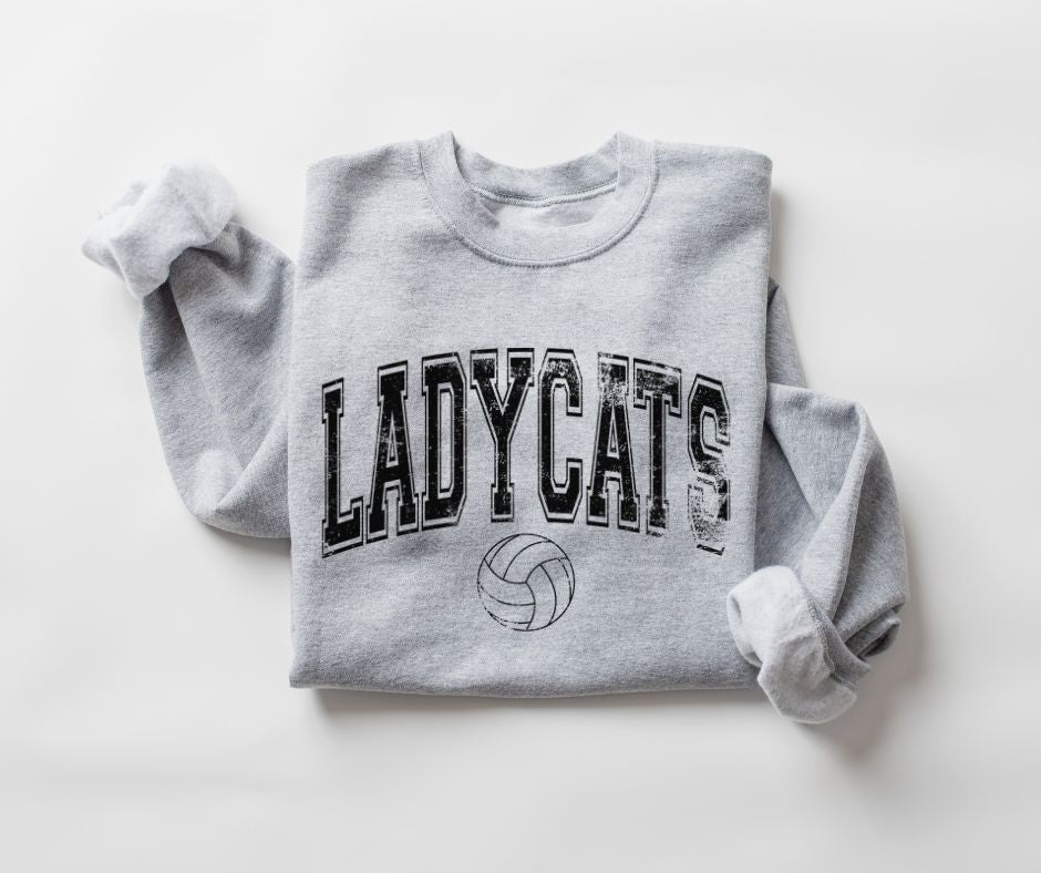 Ladycats Arched (volleyball - black) - DTF