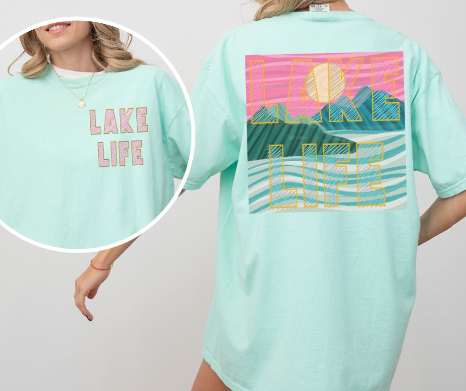 Lake Life (2-in-1 front pocket/back design) - DTF