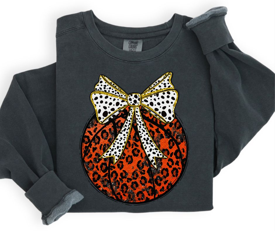 Leopard Basketball Bow - DTF