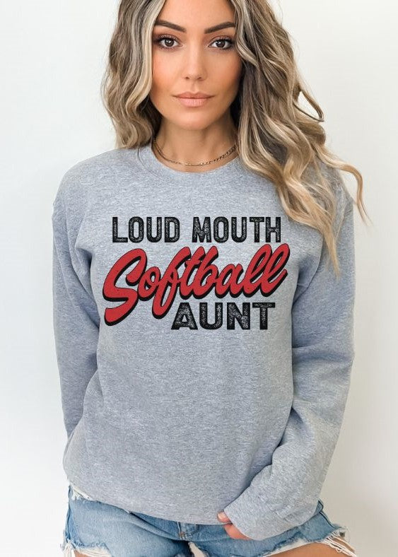 Loud Mouth Softball Aunt - DTF