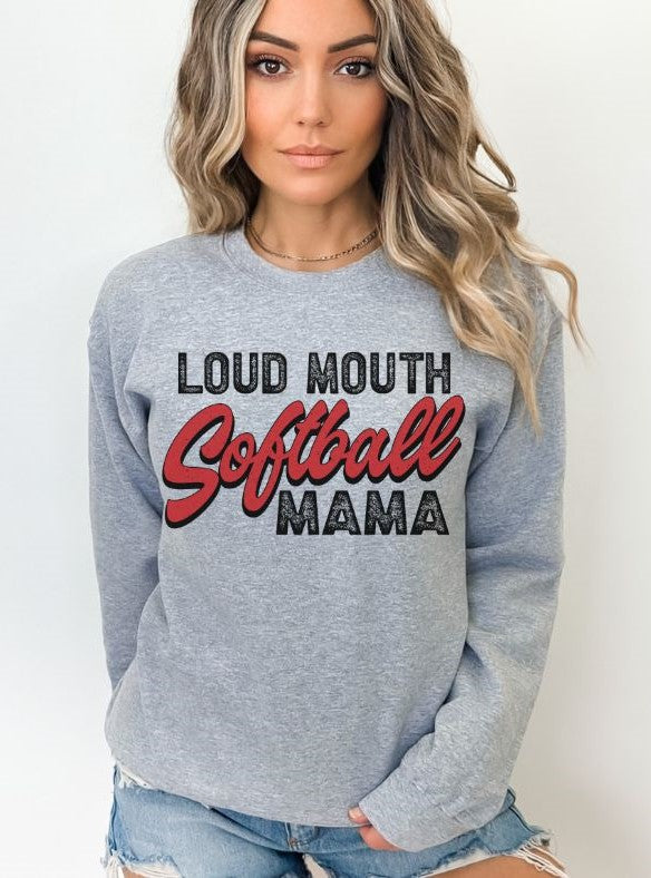 Loud Mouth Softball Mama - DTF