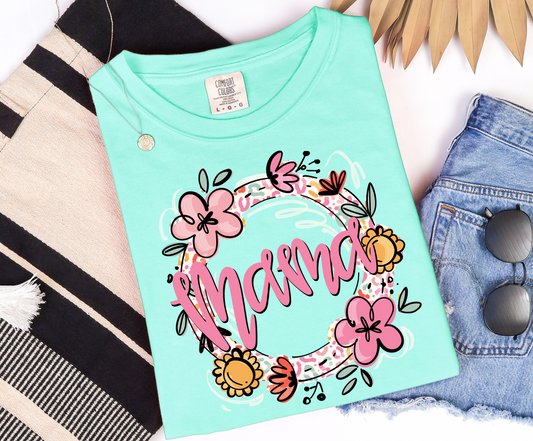 Mama (Colorful Floral Leopard) - DTF