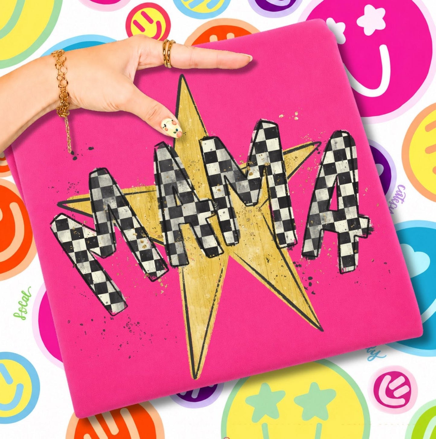 Mama Checkered Star - DTF
