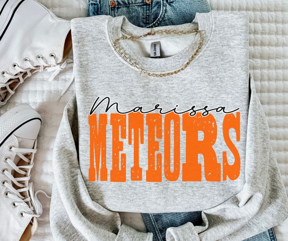 Meteors - Marissa-Orange/Black (Mixed Up Mascot) - DTF