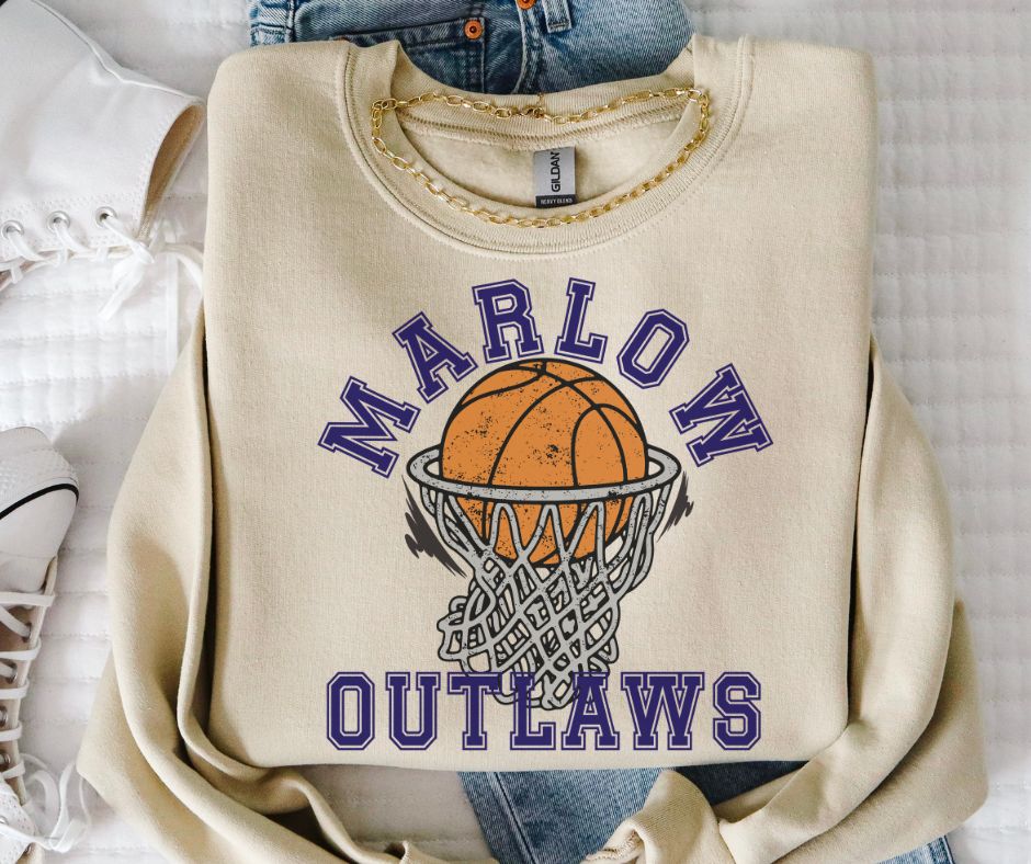 Outlaws - Marlow (Basketball Grunge Mascot) - DTF