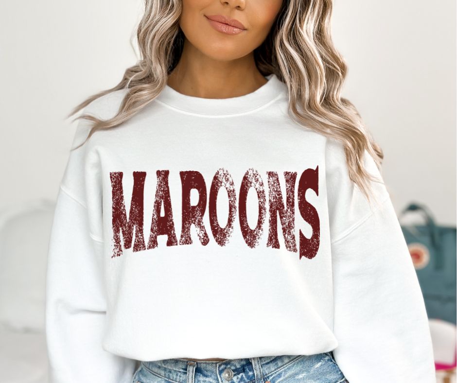 Maroons - Maroon (single color grunge) - DTF