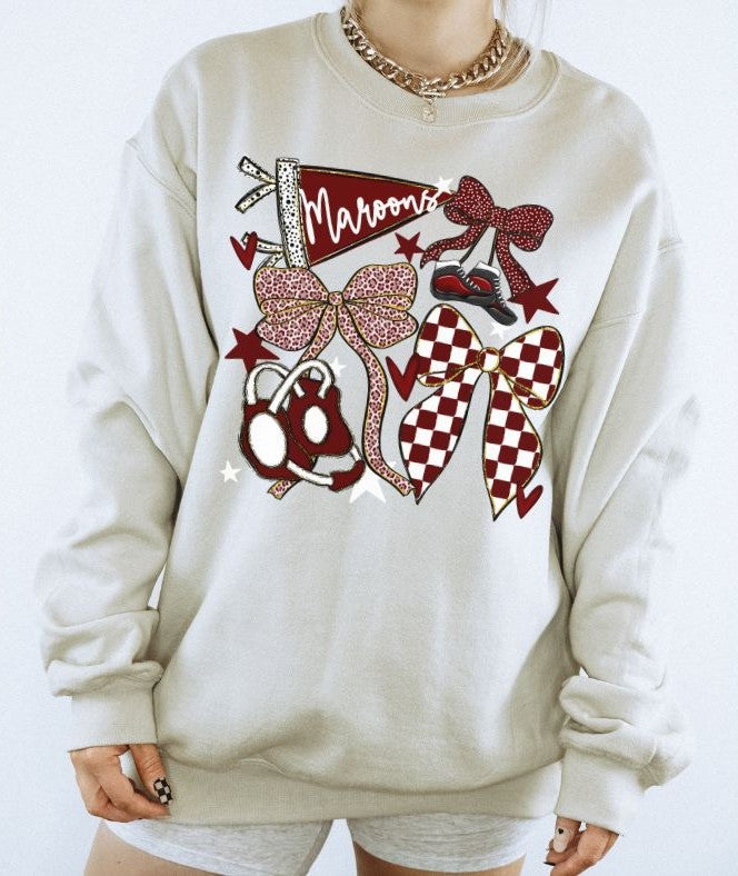 Maroons - Maroon (Wrestling Bows Collection) - DTF