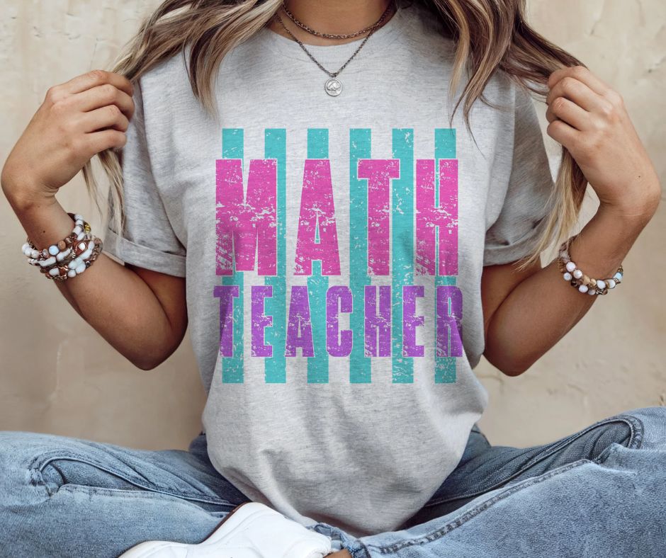 Math Teacher (School Stripes Grade Levels/Occupations) - DTF