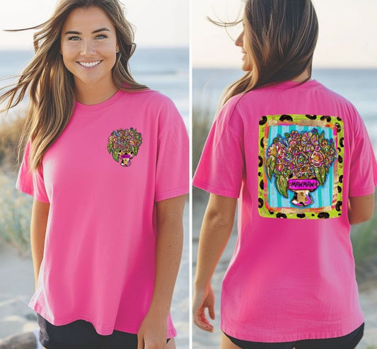 Mamaw (Funky Mother's Day Bouquet: 2-in-1 front/back design) - DTF