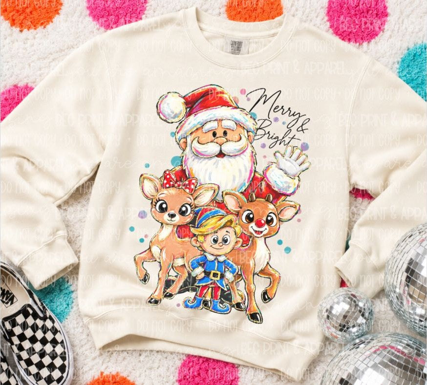 Merry and Bright (Classic Christmas) - DTF