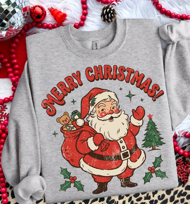 Merry Christmas (Vintage Vibe Santa) - DTF