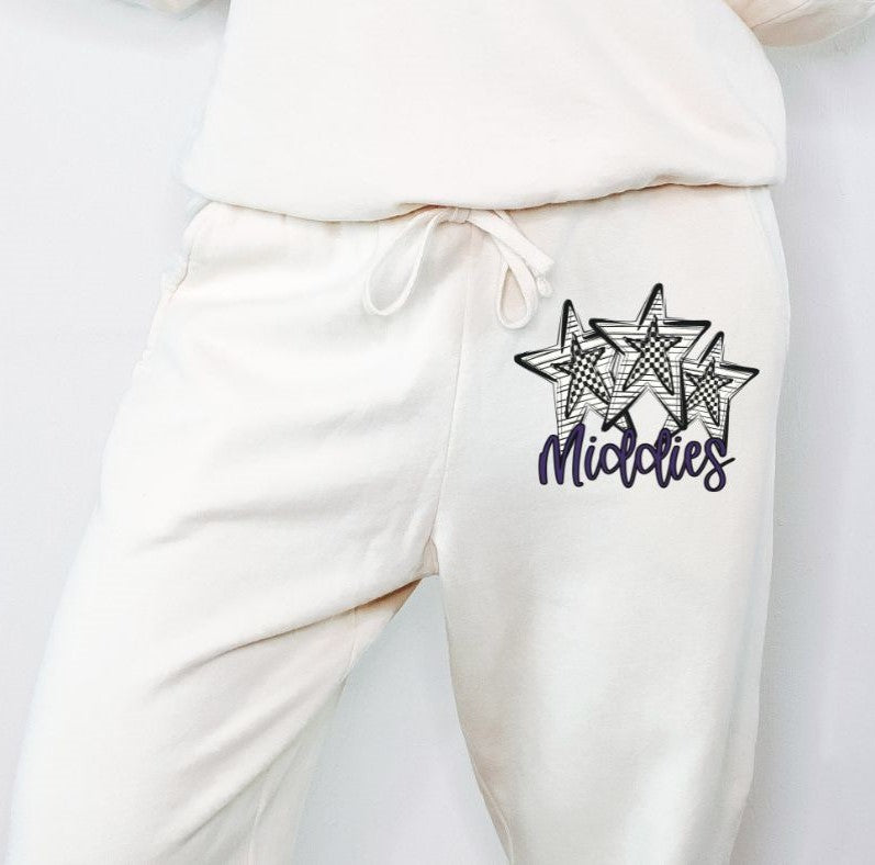 Middies - Purple (Stars and Checks) - DTF