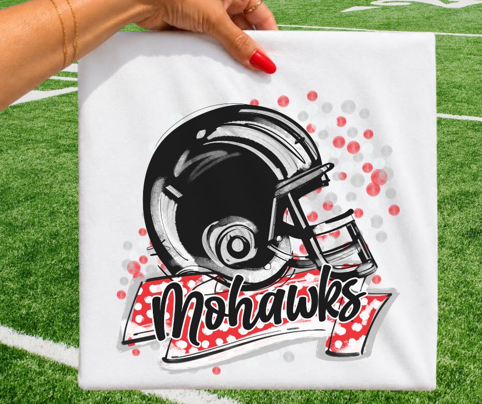Mohaws - Black/Red (Polka Dot Scrimmage Mascot) - DTF