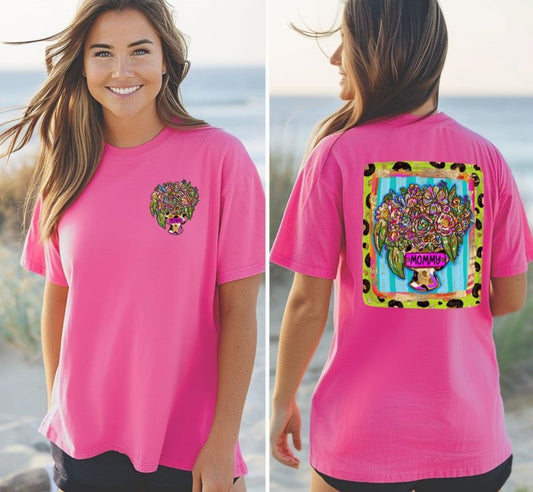 Mommy (Funky Mother's Day Bouquet: 2-in-1 front/back design) - DTF