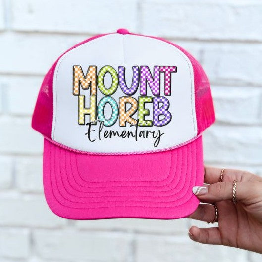 Mount Horeb Elementary (Colorful Checked School Name) - DTF