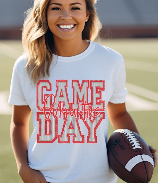 Mounties - Gray/Red (Prepster Game Day Mascot) - DTF