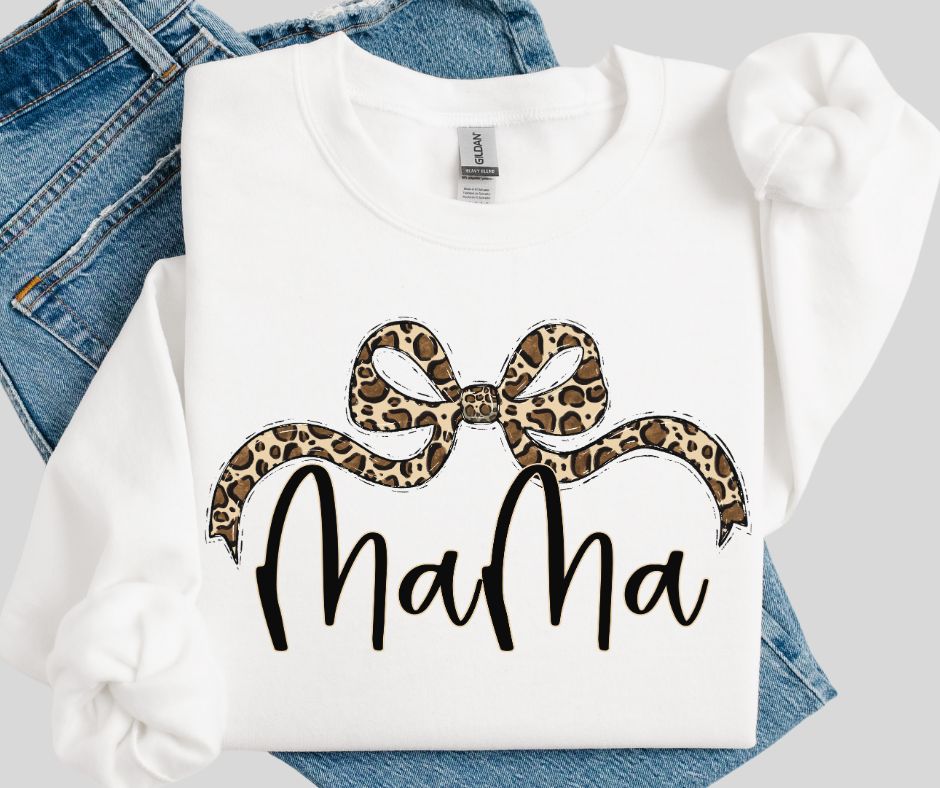 Mama (Leopard Bow) - DTF