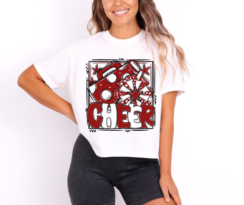 Cheer Collection (maroon/white) - DTF