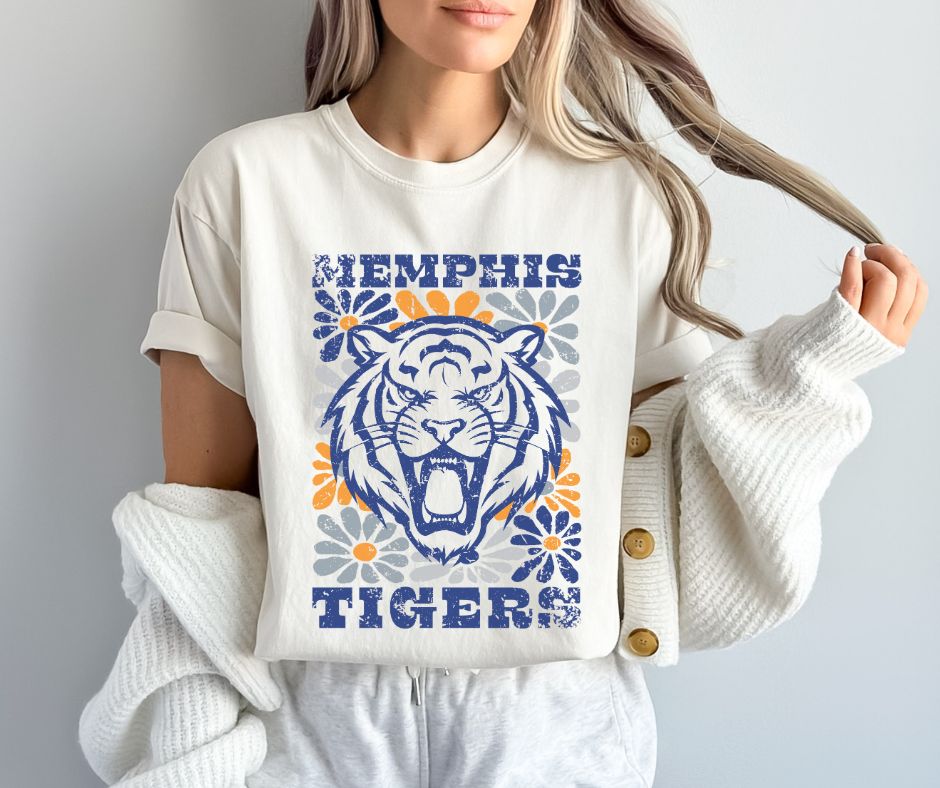 Memphis (Groovy Floral - College) - DTF