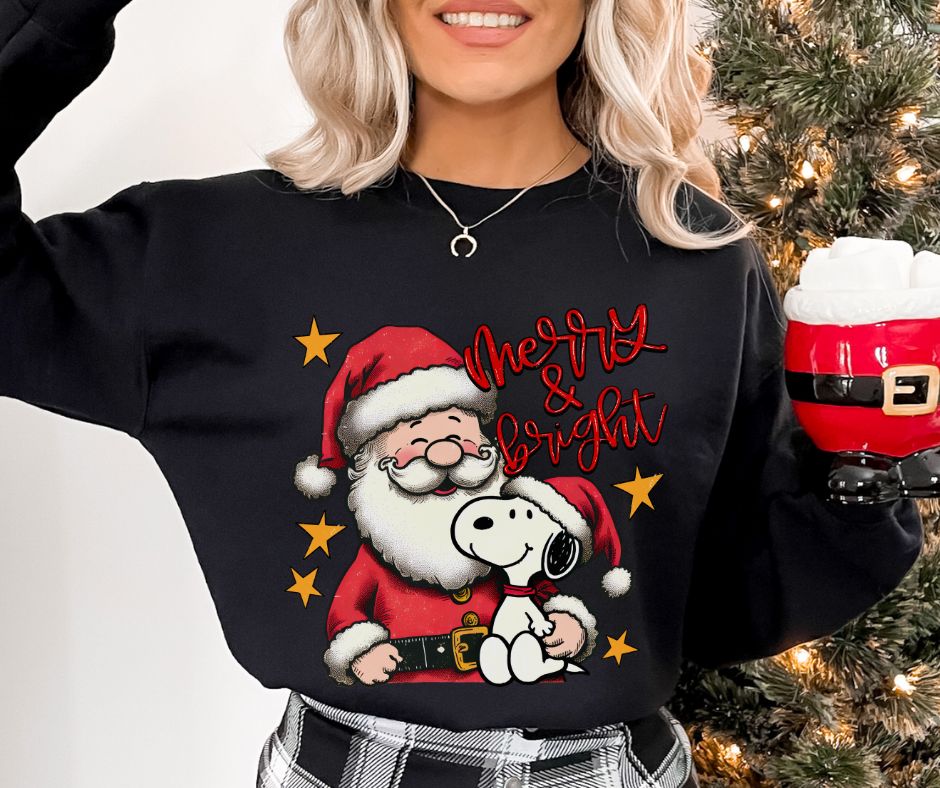 Merry and Bright (Santa) - DTF