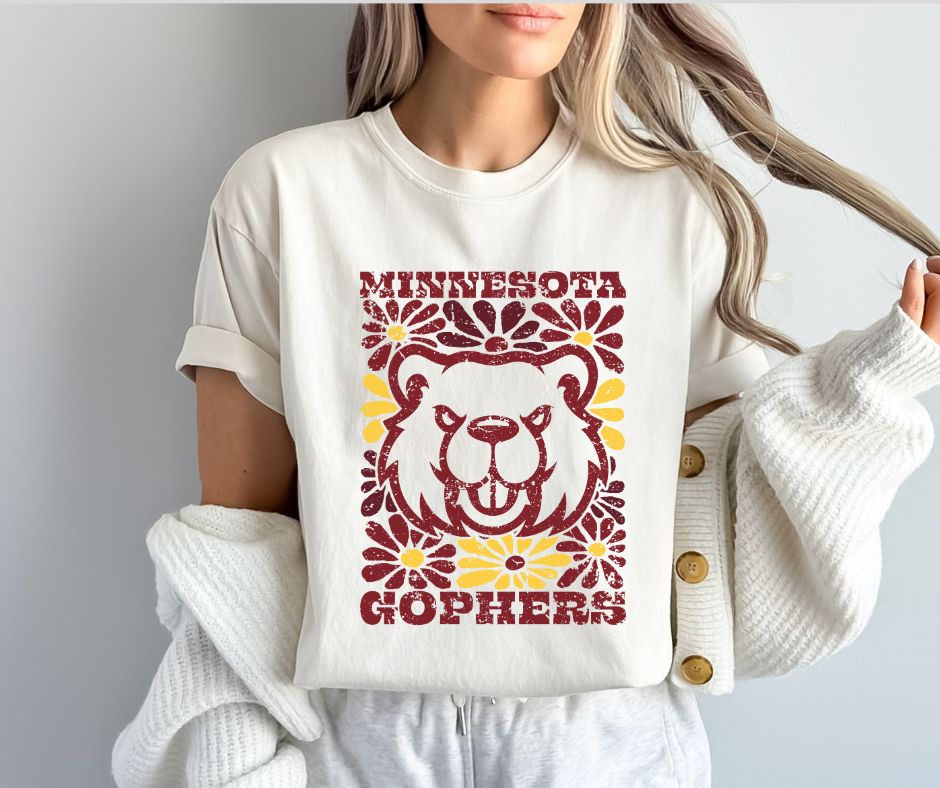 Minnesota (Groovy Floral - College) - DTF