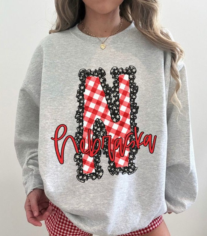 Nebraska - Red (Daisy Ruffle Mascot) - DTF