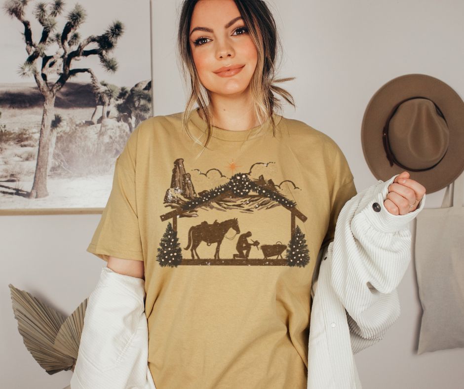 Nativity Scene (rustic country) - DTF