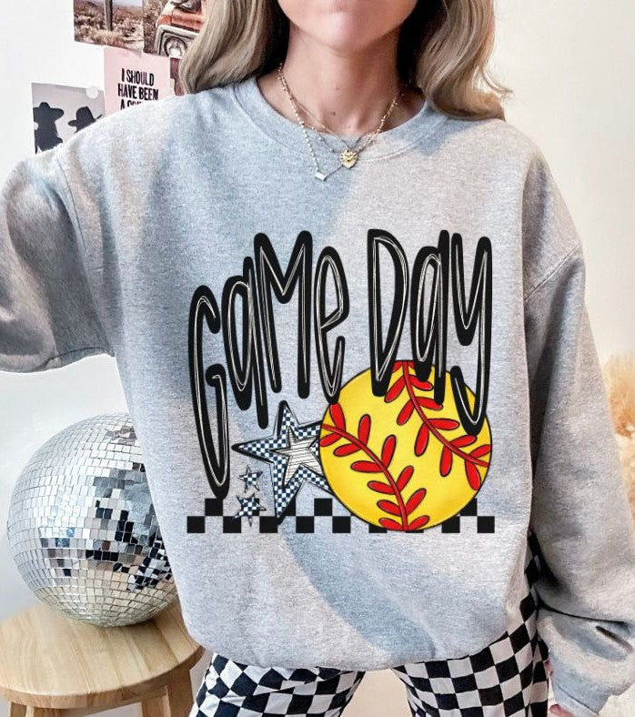 Game Day Stars (Softball - Navy) - DTF