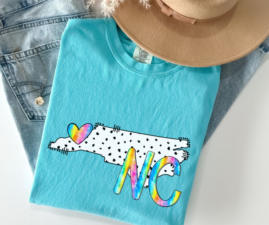 NC (Dotted Watercolor State Abbrev.) - DTF