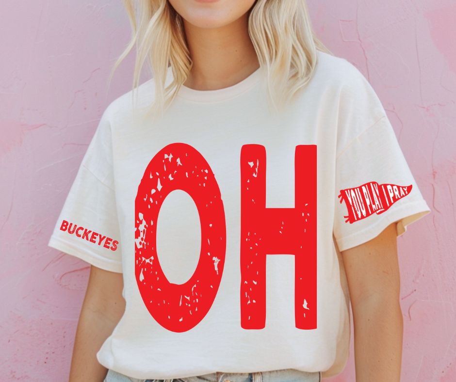 Buckeyes - Red/OH (You Play I Pray Mascots) - DTF