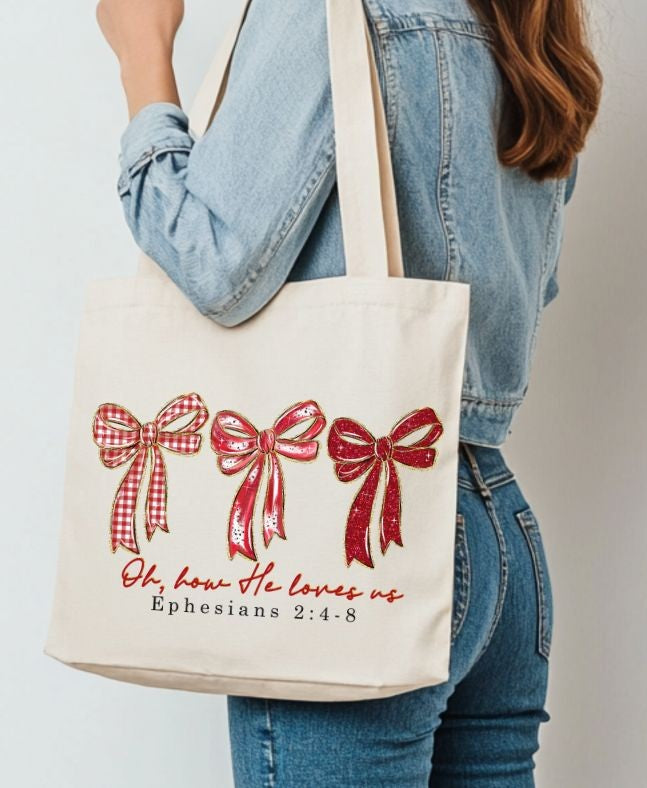 Oh How He Loves Us (Coquette Bow) - DTF