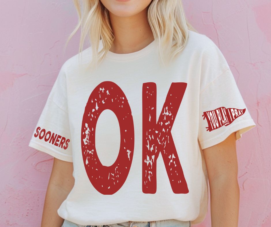 Sooners - Crimson/OK (You Play I Pray Mascots) - DTF