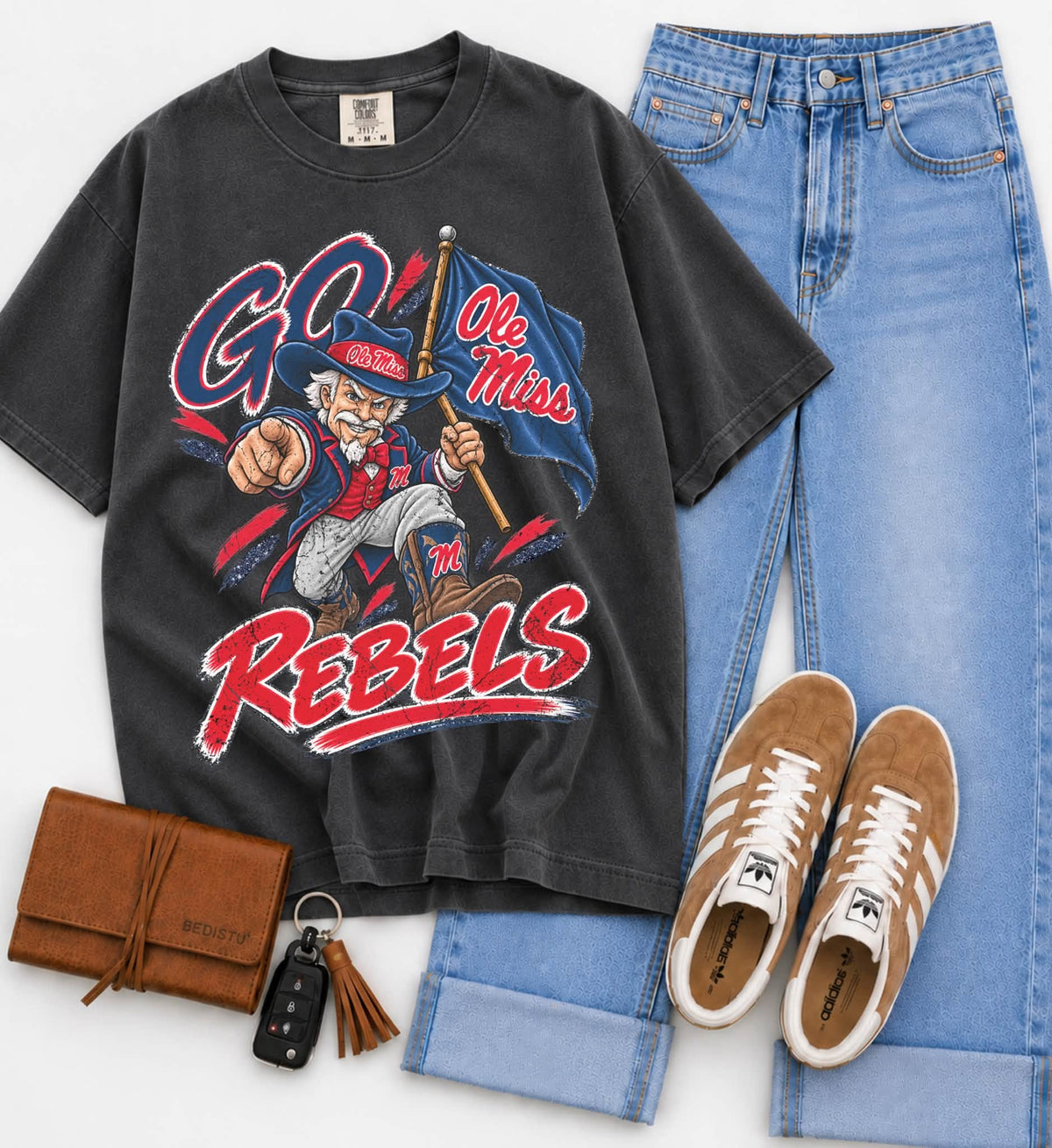 Ole Miss (Vintage Distressed Go Mascots) - DTF